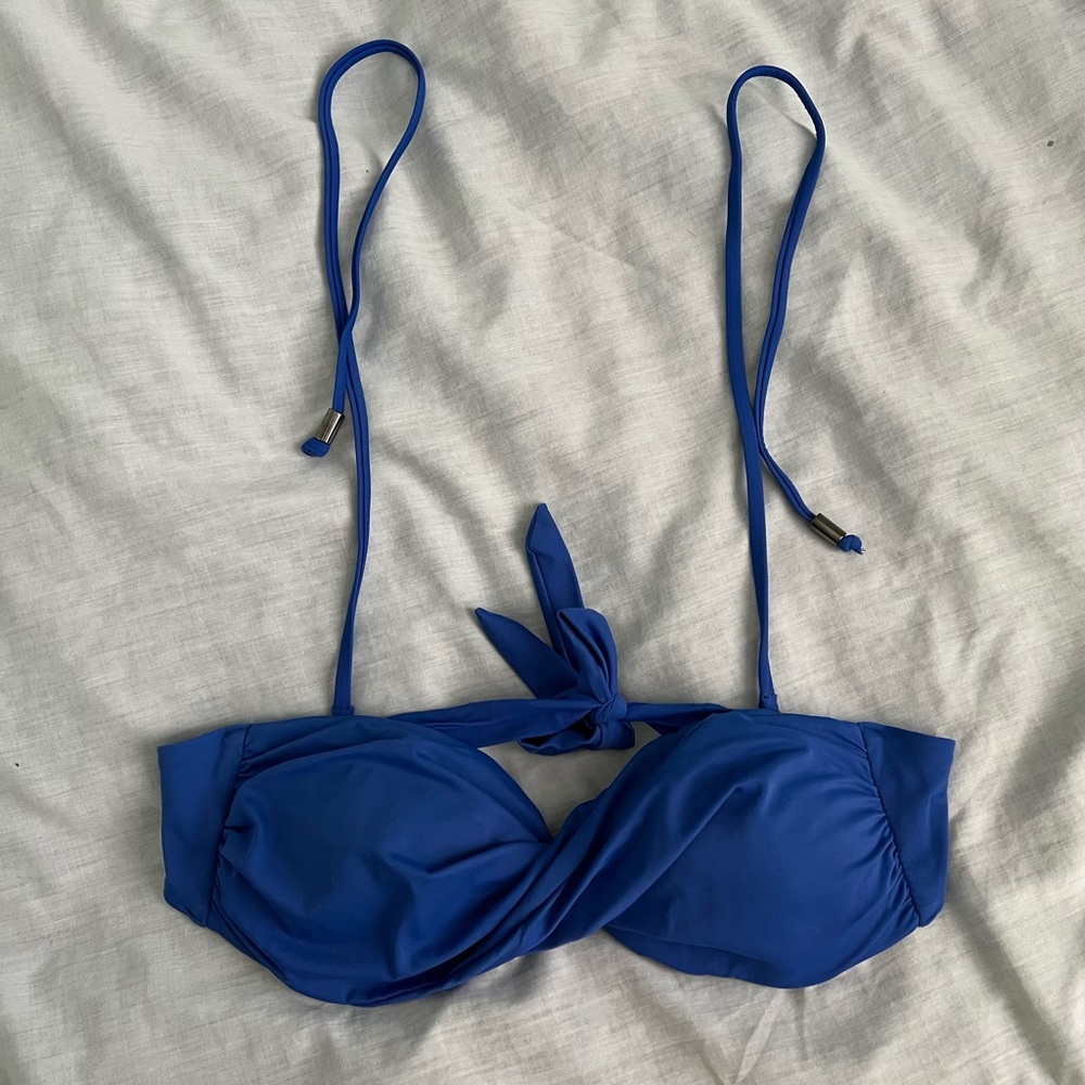 H&M blue bandeau swim top with removable straps!